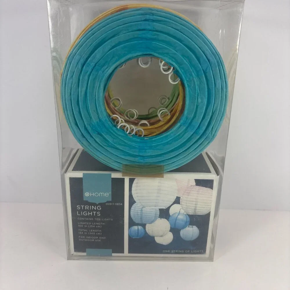 Target Home Paper Lantern String Lights 10 Indoor & Outdoor Party Decor 2011 New